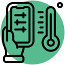 Hand-drawn style icon of a padlock, symbolizing security or privacy.